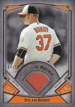 2017 Topps Museum Collection - Meaningful Material Relics Gold #MM-DB Dylan Bundy Front