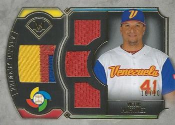 2017 Topps Museum Collection - Primary Pieces WBC Quad Relics (Single-Player)  Gold #WBCQR-VM Victor Martinez Front