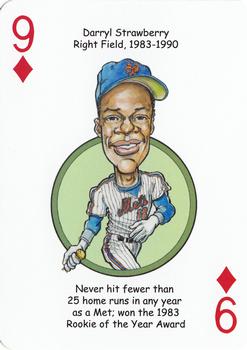 2013 Hero Decks New York Mets Baseball Heroes Playing Cards #9♦ Darryl Strawberry Front