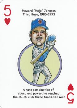 2013 Hero Decks New York Mets Baseball Heroes Playing Cards #5♥ Howard Johnson Front