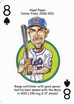 2013 Hero Decks New York Mets Baseball Heroes Playing Cards #8♠ Angel Pagan Front