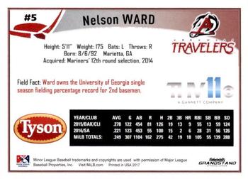 2017 Grandstand Arkansas Travelers #NNO Nelson Ward Back