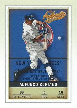 2002 Fleer Authentix #5 Alfonso Soriano Front