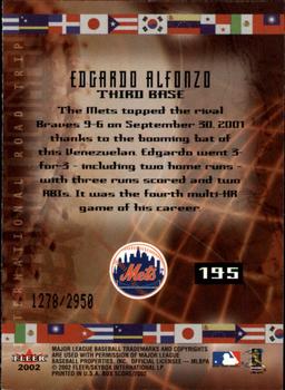 2002 Fleer Box Score #195 Edgardo Alfonzo Back