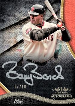 2017 Topps Tier One - Tier One Autographs Silver Ink #T1A-BB Barry Bonds Front