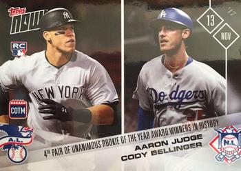 2017 Topps Now - Card of the Month #M-NOV Aaron Judge / Cody Bellinger Front