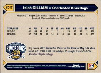 2017 Grandstand Charleston RiverDogs #NNO Isiah Gilliam Back