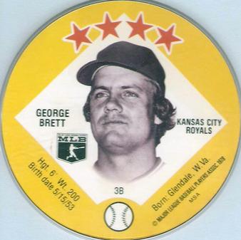 1978 Saga Discs #NNO George Brett Front