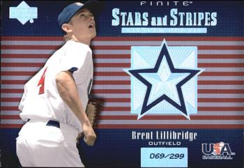 2003 Upper Deck Finite - Stars and Stripes #USA-18 Brent Lillibridge Front