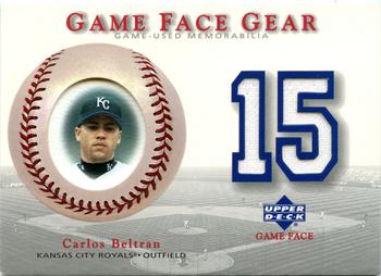 2003 Upper Deck Game Face - Game Face Gear #GG-CB Carlos Beltran Front