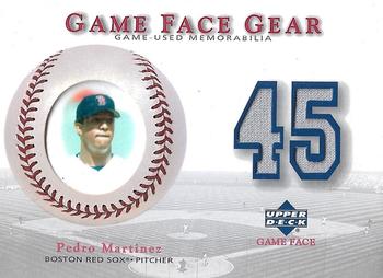 2003 Upper Deck Game Face - Game Face Gear #GG-PM Pedro Martinez Front