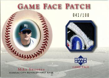 2003 Upper Deck Game Face - Game Face Patch #GP-MS Mike Sweeney Front
