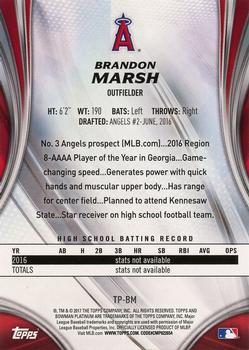 2017 Bowman Platinum - Top Prospects #TP-BM Brandon Marsh Back