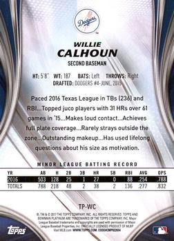 2017 Bowman Platinum - Top Prospects Orange #TP-WC Willie Calhoun Back
