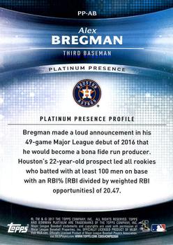 2017 Bowman Platinum - Platinum Presence #PP-AB Alex Bregman Back