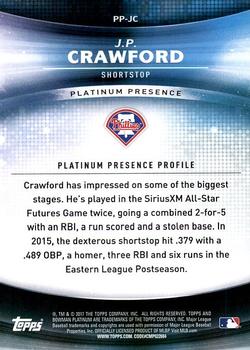2017 Bowman Platinum - Platinum Presence #PP-JC J.P. Crawford Back