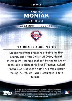 2017 Bowman Platinum - Platinum Presence #PP-MM Mickey Moniak Back
