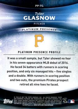 2017 Bowman Platinum - Platinum Presence #PP-TG Tyler Glasnow Back