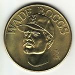 1990 Bandai Sport Star Collector Coins #NNO Wade Boggs Front