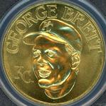 1990 Bandai Sport Star Collector Coins #NNO George Brett Front