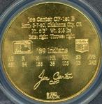 1990 Bandai Sport Star Collector Coins #NNO Joe Carter Back