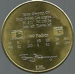 1990 Bandai Sport Star Collector Coins #NNO Tony Gwynn Back