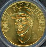 1990 Bandai Sport Star Collector Coins #NNO Orel Hershiser Front