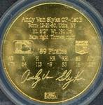 1990 Bandai Sport Star Collector Coins #NNO Andy Van Slyke Back