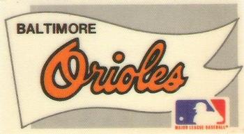 1975 Fleer Official Major League Patches - Pennants #NNO Baltimore Orioles Pennant Front