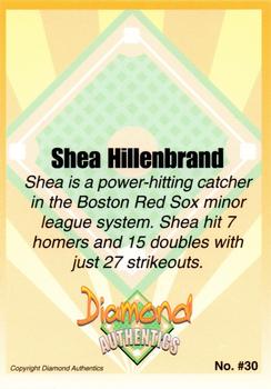 2000 Diamond Authentics Autographs - Base Set (unsigned) #30 Shea Hillenbrand Back