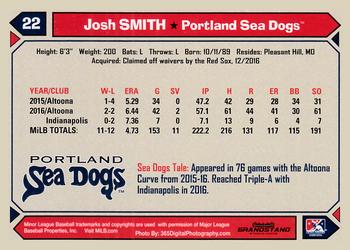 2017 Grandstand Portland Sea Dogs #NNO Josh Smith Back