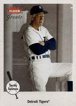 2002 Fleer Greats of the Game #71 Sparky Anderson Front