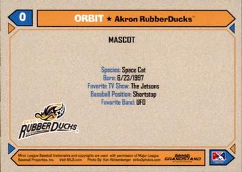 2017 Grandstand Akron RubberDucks #NNO Orbit Back