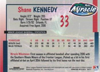 2017 Grandstand Fort Myers Miracle #NNO Shane Kennedy Back