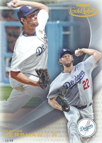 2016 Topps Gold Label 5x7 - Class 2 5x7 #22 Clayton Kershaw Front