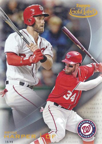 2016 Topps Gold Label 5x7 - Class 2 5x7 #34 Bryce Harper Front