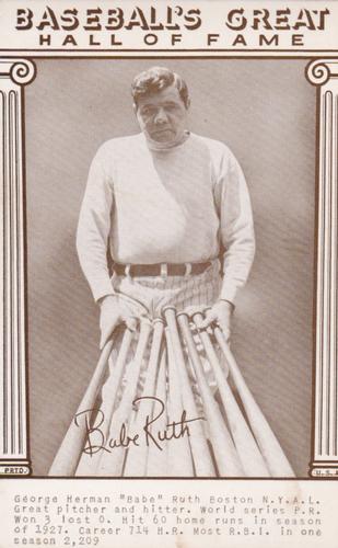 1977 Baseball's Great Hall of Fame Exhibits #NNO Babe Ruth Front