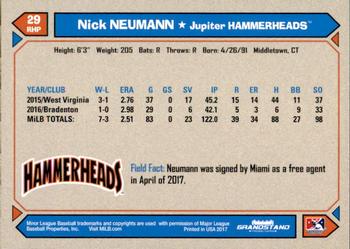 2017 Grandstand Jupiter Hammerheads #NNO Nick Neumann Back