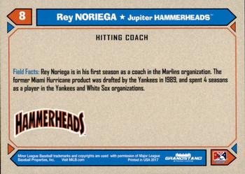 2017 Grandstand Jupiter Hammerheads #NNO Rey Noriega Back