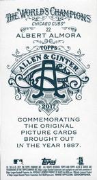 2017 Topps Allen & Ginter - Mini Gold Border #22 Albert Almora Back