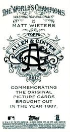 2017 Topps Allen & Ginter - Mini A & G Back #26 Matt Wieters Back
