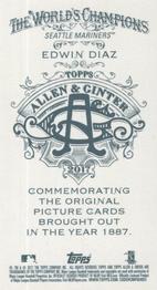 2017 Topps Allen & Ginter - Mini No Card Number #NNO Edwin Diaz Back