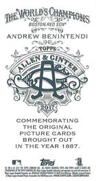 2017 Topps Allen & Ginter - Mini No Card Number #NNO Andrew Benintendi Back