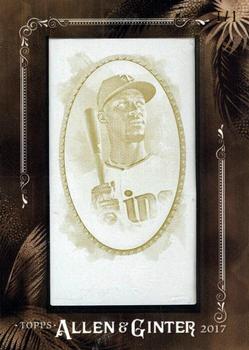 2017 Topps Allen & Ginter - Mini Framed Printing Plates Yellow #33 Byron Buxton Front