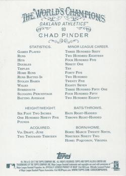 2017 Topps Allen & Ginter - Foil #93 Chad Pinder Back