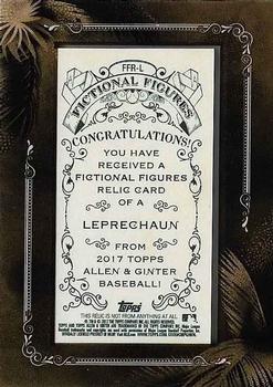 2017 Topps Allen & Ginter - Framed Fictional Figures Relics #FFR-L Leprechaun Back
