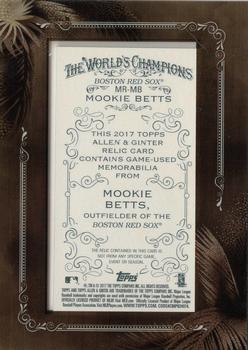 2017 Topps Allen & Ginter - Framed Mini Relics #MR-MB Mookie Betts Back