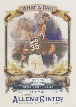 2017 Topps Allen & Ginter - What a Day! #WAD-26 Frank Thomas Front