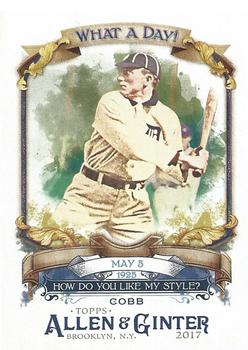 2017 Topps Allen & Ginter - What a Day! #WAD-60 Ty Cobb Front