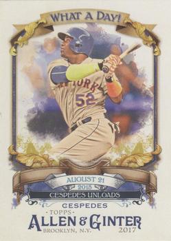 2017 Topps Allen & Ginter - What a Day! #WAD-65 Yoenis Cespedes Front